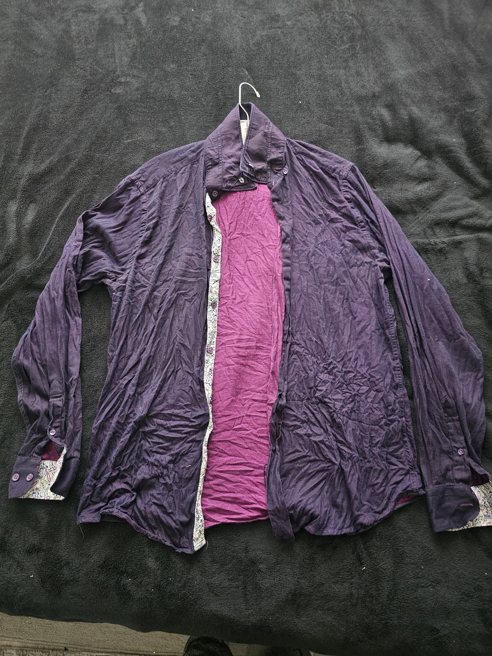 Bachrach Purple Shirt with Magenta Accents